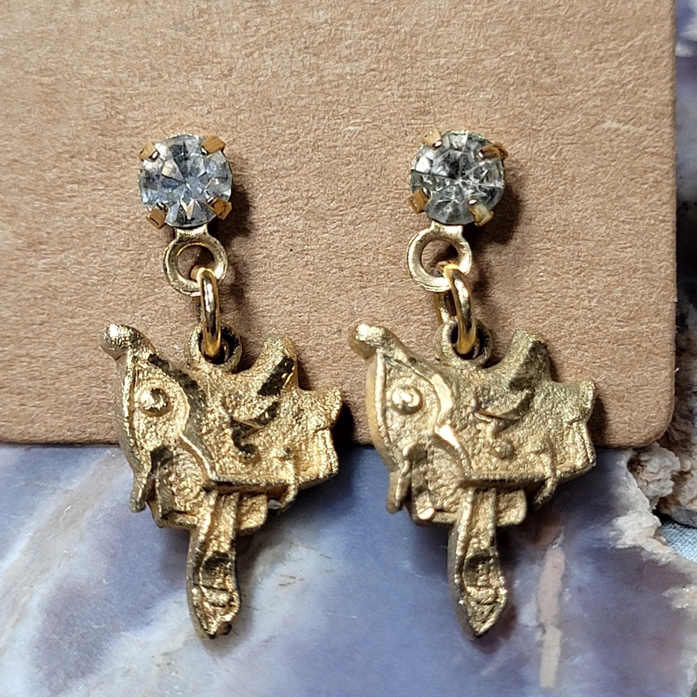 Gold Saddle Women's Earrings